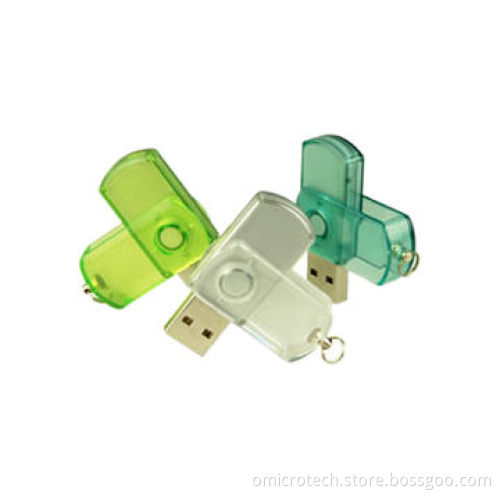 8GB swivel translucent USB flash drive